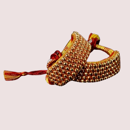 Handmade Brass Alloy Golden Moti Pocchi Bracelet
